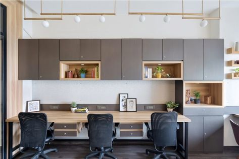 Shibui Office | The Design Chapel | Mumbai – Interiorlover Projects Office Working Table Design, Staff Desk Design, Morden Office Design Interiors, Office Staff Room Design, Staff Office Design, Staff Room Interior Design, Office Staff Table Design, Staff Area Design Office, Staff Room Design