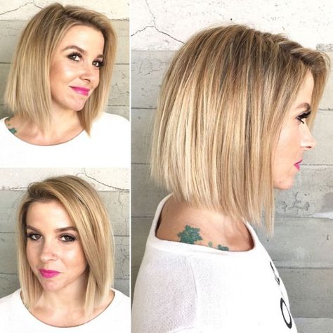 Blunt Side-Parted Bob For Straight Hair Medium Bob Haircut, Medium Bob, Wavy Bob Hairstyles, Medium Bob Hairstyles, Short Straight Hair, Long Bob Hairstyles, Trending Hairstyles, Side Part, Short Bob Hairstyles