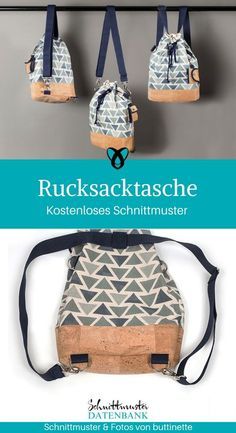 Rucksacktasche Taschenrucksack Tasche Rucksack in einem nähen Schnittmuster kostenlos gratis Anleitung Idee Nähidee Geschenk Geschenkidee Freebie Freebook Bag Sewing Pattern, Sac Diy, Diy Backpack, Rucksack Bag, Creation Couture, Kris Jenner, Fabric Bows, Bag Patterns To Sew, Bags Tutorial