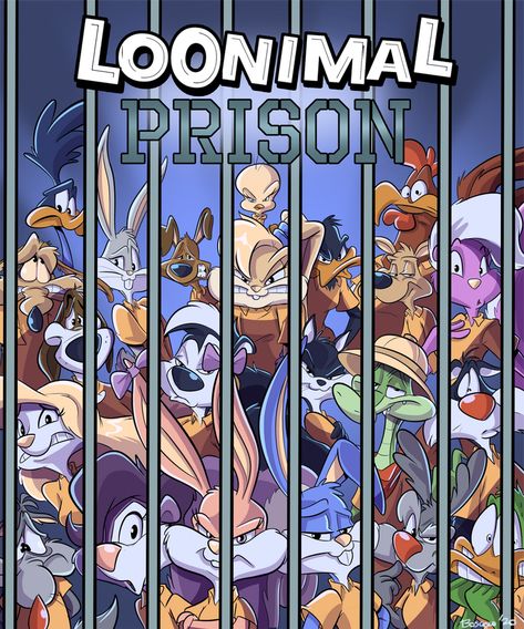 Commission - Loonimal Prison Cover by BoskoComicArtist on DeviantArt Beetle Bailey Comic, Babs Bunny, Best Cartoon Shows, Tiny Toons, Warner Bros Cartoons, Looney Tunes Show, Harley Quinn Artwork, Merrie Melodies, Classic Cartoon Characters