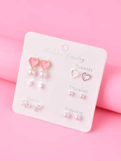 Shop Kid's Jewelry & Accessories | Trendy Fashion | SHEIN USA Army Accessories, Small Binder, Bow Wallpaper, Earrings Aesthetic, Kids Accessories Jewelry, Estilo Preppy, Girly Accessories, Kids Earrings, Classy Jewelry