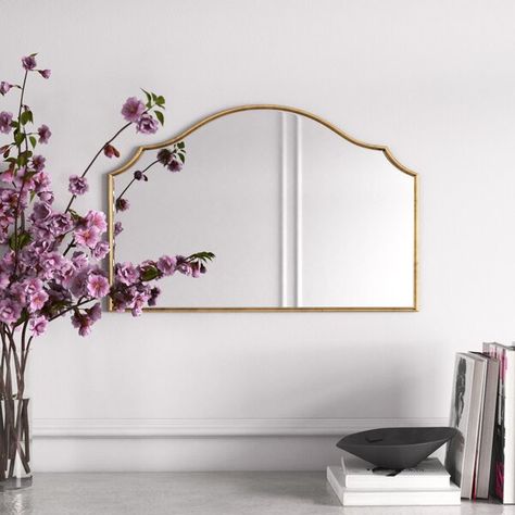 Kelly Clarkson Home Moniqeu Arch Wall Mirror & Reviews | Wayfair Wall Mirror Horizontal, Entry Way Mirrors, Arch Floor Mirror, Arch Wall Mirror, Mirror Drawings, Entry Mirror, Arch Wall, Kelly Clarkson Home, Mirror Metal