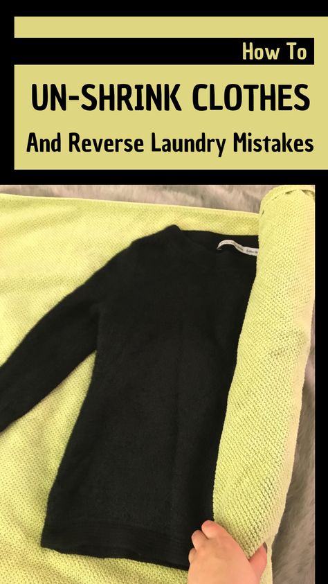 How To Un-Shrink Clothes And Reverse Laundry Mistakes - CleaningInstructor.com Shrink Clothes, Arm And Hammer Super Washing Soda, How To Shrink Clothes, Cleaning With Peroxide, Cleaner Recipes, Kitchen Cleaning Hacks, Baby Shampoo, Grout Cleaner, Cleaners Homemade