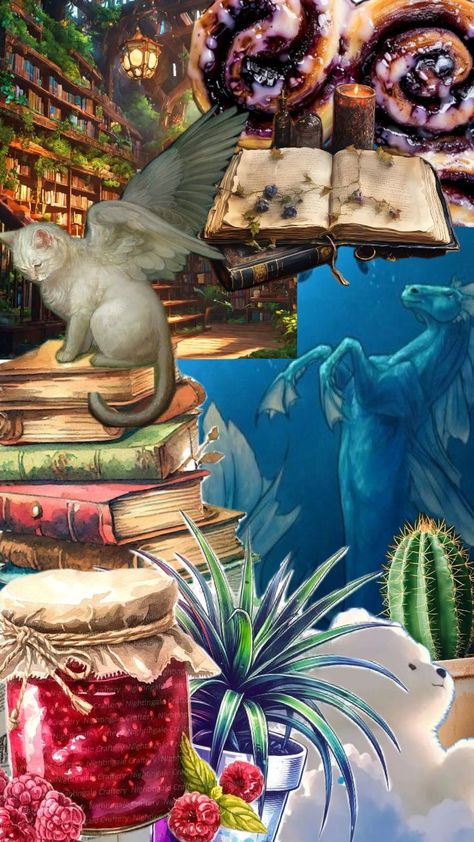 cute cozy cottage core book aesthetic board The Spellshop Book Aesthetic, The Spellshop Fanart, Book Fanart, Aesthetic Board, Bookish Things, Book Report, Book Shelves, Autumn 2024, Fantasy Aesthetic