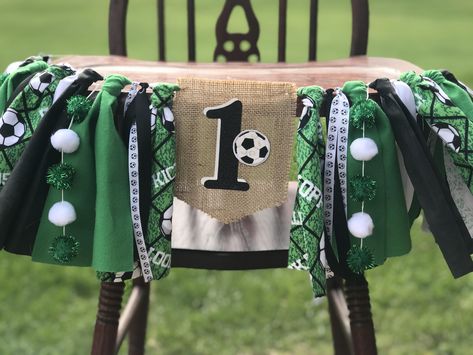 Soccer 1st Birthday Party, First Birthday Soccer Theme, 1st Birthday Soccer Theme, Soccer 1st Birthday Baby Boy, Soccer First Birthday Party, Boys Soccer Birthday Party, Soccer Birthday Theme, First Birthday Highchair Banner, First Birthday Highchair