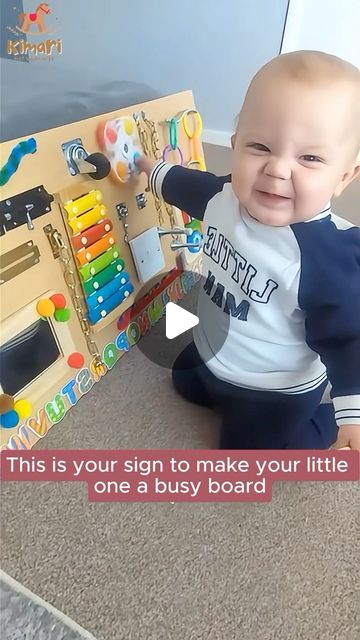 Kimari on Instagram: "Make the busy board guys! #busyboard #bestbaby #diy #toddlers #woodengifts" Diy Busy Board, Diy Sensory Board, Busy Board Baby, Smart Box, Busy Boards For Toddlers, Toddler Sensory, Sensory Boards, Diy Toddler, T Baby