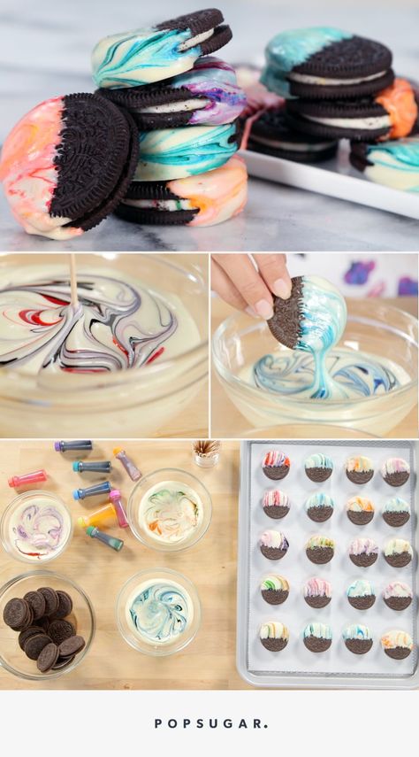 Oreo Cake Pops, Melted White Chocolate, Colorful Desserts, Popsugar Food, Chocolate Food, Melting White Chocolate, Oreo Pops, Food Dye, God Mat