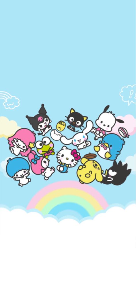 Hello Kitty Crew Wallpaper, Sanrio Friends Wallpaper, Hello Kitty And Friends Wallpaper, Grunge Wallpapers, Hello Kitty Theme Party, Blurry Aesthetic, Kitty Theme, Kitty Pictures, Walpaper Hello Kitty