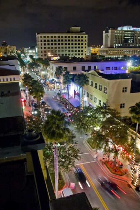 Downtown's vibrant nightlife allows you to get to know neighbors and visitors from around the world! #West Palm Beach West Palm Beach Nightlife, Florida Downtown, Palm Beach Lifestyle, Downtown West Palm Beach, Florida Adventures, West Palm Beach Florida, Florida City, Florida Living, Fun Places To Go