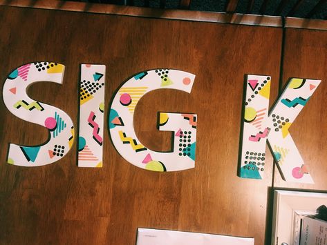 Sigma Kappa Letters Painted, Painted Greek Letters Wooden, Greek Letters Painted Sorority, Painted Sorority Letters Wooden, Sorority Letters Painted Wooden, Sorority Wooden Letters, Painted Sorority Letters, Sorority Canvas Art, Greek Letters Painted