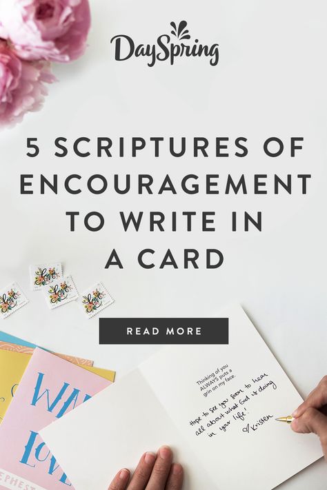 5 Scriptures of Encouragement to Write in a Card: We’re sharing five scriptures of encouragement that are PERFECT to write in a card – to uplift and encourage anyone, no matter what they’re going through in their lives. When our own words fail us, let the true Word speak for you. Poems For Encouragement Words, Cards For Missionaries, Letters Of Encouragement Faith, Gifts Of Encouragement, Message To Write In A Bible Gift, What To Write In A Bible As A Gift, Encouraging Card Ideas, Scripture Of Encouragement, What To Write When Gifting A Bible