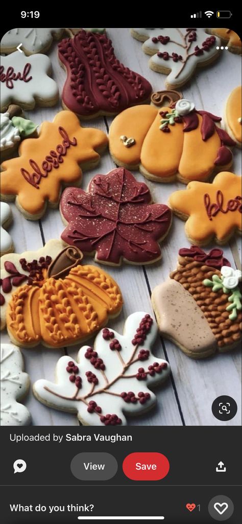 Iced Fall Cookies, Leaf Decorated Cookies, Simple Fall Cookies Decorated, Fall Sugar Cookie Ideas, Royal Icing Pumpkin Cookies, Autumn Sugar Cookies, Fall Birthday Cookies, Autumn Cookies Decorated, Fall Cookies Royal Icing