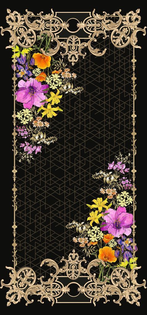 3 Piece Complete suit design for a PakistanI Brand. on Behance Dupta Design, Robin Logo, Design Fabric Textiles, Digital Dupatta, African American Quilts, Egypt Jewelry, A Line Kurti, Watercolor Flowers Pattern, Baroque Frames