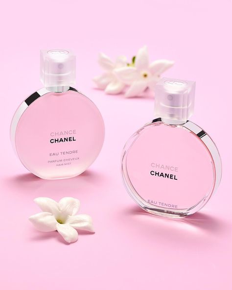 Multiply your chances with CHANCE EAU TENDRE by @CHANELOfficial. A radiant, fruity-floral fragrance, available in a delicate hair mist and… Solid Perfume Recipes, Ladies Perfume, Chanel Chance, Perfume Recipes, Pink Bottle, Perfume Reviews, Chanel Perfume, Hair Mist, Pink Photo