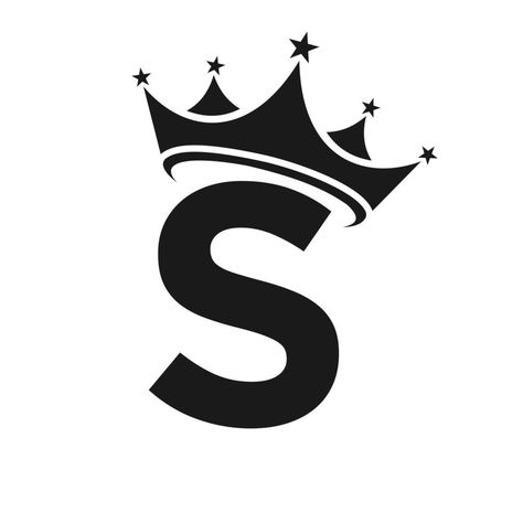 Letter S Crown Logo for Beauty, Fashion, Star, Elegant, Luxury Sign Letter S With Crown, 2024 Tattoo, Medicine Logo, Smile Logo, Feather Logo, The Letter Y, Charity Logos, Energy Logo, Resin Creations