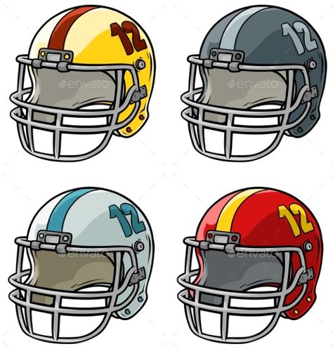 Football Helmet Illustration, Football Helmet Drawing, American Football Illustration, Rugby Helmet, Football Coloring, Helmet Vector, American Football Helmet, Chocolate Decor, Helmet Drawing