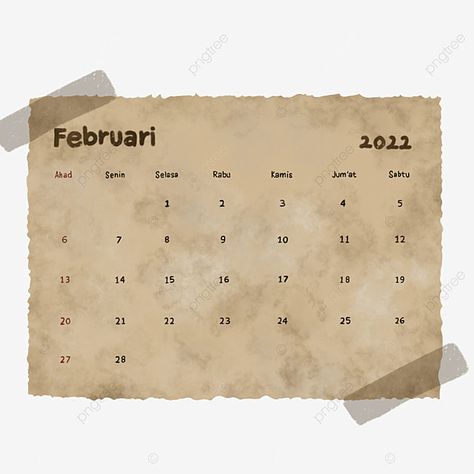 February 2022 Calendar, Calendar February, Calendar Png, February Calendar, Vintage Calendar, Image Vintage, Vintage Png, Calendar 2022, 2022 Calendar