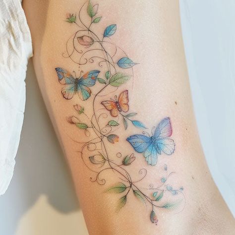 Sophisticated Vine Tattoo Designs Winter Tattoo, Pretty Flower Tattoos, Body Tattoo Design, Cuff Tattoo, Cute Simple Tattoos, Vine Tattoo, Traditional Henna, Butterfly Tattoos For Women, Vine Tattoos