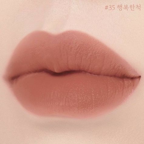 Prom Makeup Lips, Nude Brown Color, Purple Earth, Velvet Lip Tint, Lips Color, Korean Lips, Matte Lip Stain, Neutral Lips, Lipstick For Fair Skin