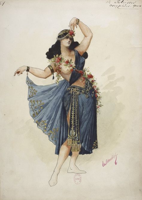 Costume Illustration Character Design, Theatre Costume Aesthetic, Fantasy Priestess Outfit, Theatre Costume Design Sketches, Costume Design Theatre, Charles Bianchini, Theatre Costume Design, Fantasy Costume Design, Stage Costume Design