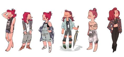 Nd Stevenson Art, Overalls Drawing Reference, Nate Stevenson, Overalls Drawing, Overall Drawing, Nd Stevenson, Nimona Fanart, Noelle Stevenson, Perspective Art