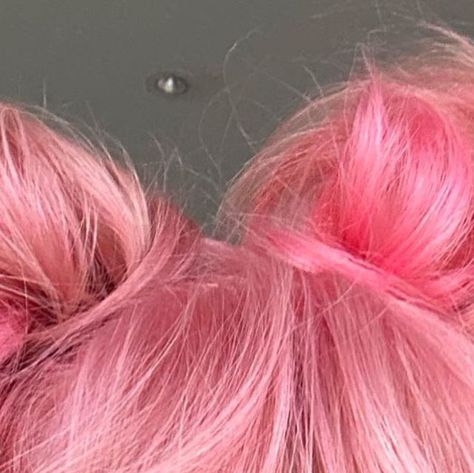 Pink Hair Space Buns, Pink Space Buns, Cute Space Buns, Spiderverse Oc, Space Angel, Belinda Lee, Coral Hair, Two Buns, Pink Space