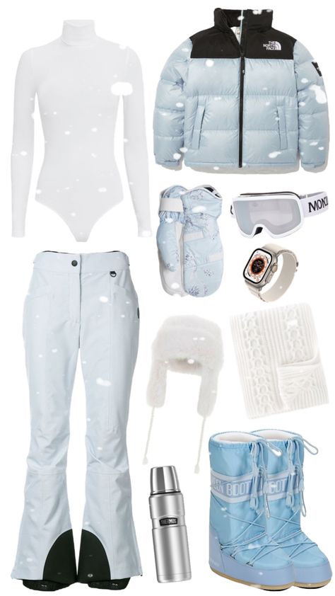 Ski Day Outfit, Cute Ski Clothes, Aesthetic Skiing Outfits, Skiing Fits Aesthetic, Ski Outfits For Women Aesthetic, Ski Winter Outfits, Ski Clothes For Women Outfit Ideas, Skiing Fashion Outfits, Aesthetic Ski Outfit