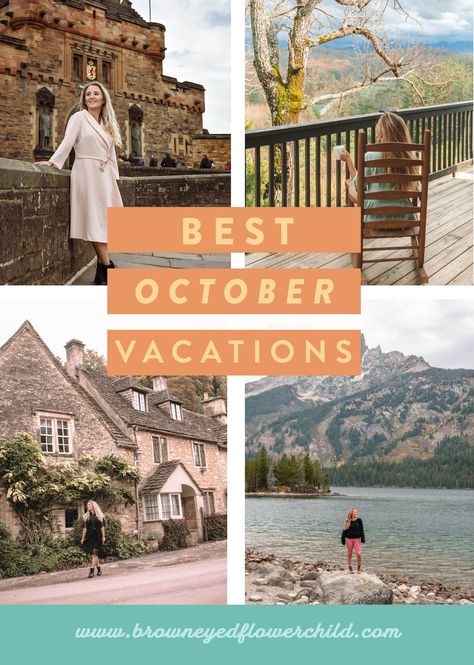 From the Cotswolds in England to Bali, Indonesia and New England to San Diego, discover the best vacation destinations for an October trip! From the best places to visit in October in the USA to the best places to visit in October in Europe, these October bucket list travel destinations will have you planning an October vacation now. | best vacation destinations in october | best vacation destinations in the us in october | october vacation destinations us | best places to go in october in us Best October Vacations, Vacation Destinations In The Us, October Bucket List, October Travel Destinations, Bucket List Travel Destinations, Places To Vacation, October Travel, San Diego Vacation, Best Places To Vacation