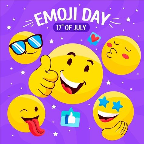 Cartoon world emoji day illustration | Free Vector #Freepik #freevector #social-media #cartoon #celebration #event Emoji Day, World Emoji, World Emoji Day, Birthday Illustration, Day Illustration, Youth Day, Flat Design Illustration, World Environment Day, Lifestyle Illustration