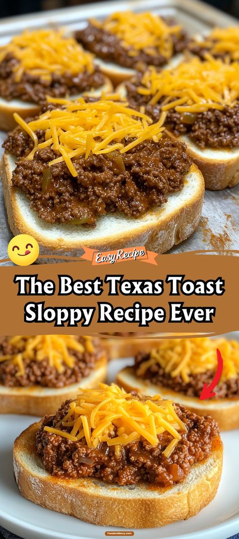 Elevate your sloppy joe game with The Best Texas Toast Sloppy Joes Ever. This recipe swaps traditional buns for thick, crispy Texas toast, adding a delightful crunch that contrasts perfectly with the savory, juicy beef filling. It's a fun and satisfying twist on a classic American favorite. #TexasToastSloppyJoes #ComfortFood #FamilyDinner Texas Toast Sloppy Joes, Garlic Texas Toast, Meat Sandwiches, Loose Meat, Joe Recipe, Zesty Sauce, Hearty Lunch, Sloppy Joes Recipe, Texas Toast