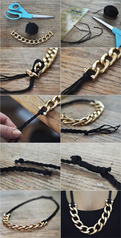 Chain Braid, Diy Chain, Braided Necklace, Necklace Tutorial, Creating Jewelry, Diy Schmuck, Bijoux Diy, Handmade Necklace, Jewelry Patterns