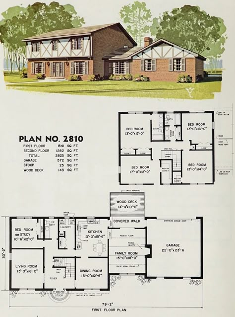 Retro Bloxburg House Layout, Tri Level House Plans, 1970s House Plans, Storybook House Plan, Tri Level House, Functional Garage, House Plans Ranch, Plan Interior Design, Sims Floor Plans