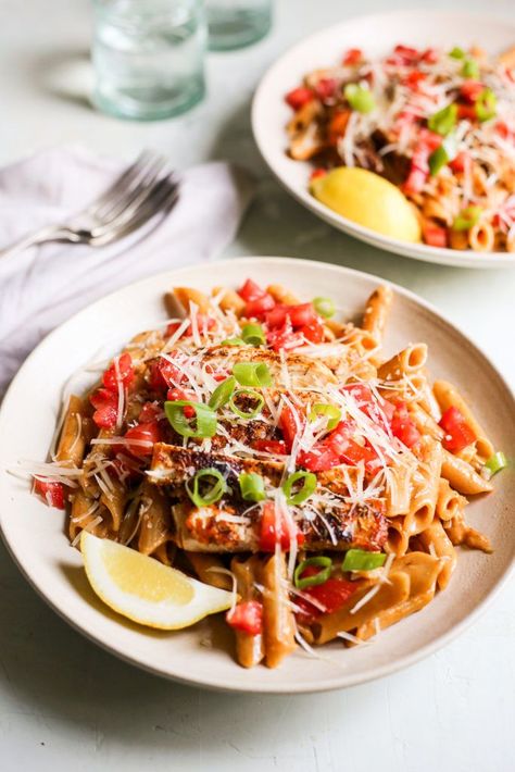 One-Pot Cajun Chicken Pasta – The Defined Dish Chicken Penne Pasta, The Defined Dish, Defined Dish, Chicken Pasta Dishes, Chicken Penne, Brown Rice Pasta, Cajun Pasta, Cajun Chicken Pasta, Cheesy Pasta