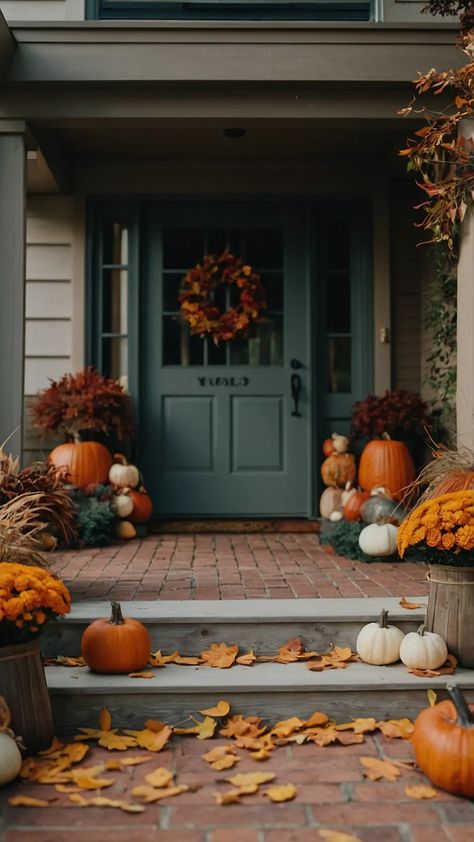 15 Outdoor and Indoor Decor Ideas for the Ultimate Thanksgiving Experience** ** 38 Southern Fall Decor, Hobby Lobby Fall Decor Ideas, Hobby Lobby Fall Decor, Diy Thanksgiving Decor, Front Porch Living, Hobby Lobby Fall, Thanksgiving Decor Ideas, Cozy Candle, Outdoor Farmhouse