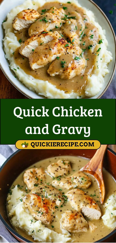 Easy, flavorful, and comforting, this Quick Chicken and Gravy dish is a one-pan meal that’s perfect for busy nights. Serve it with mashed potatoes or rice for a hearty dinner.

Ingredients:

2 chicken breasts, cooked
1 cup chicken broth
1/4 cup flour
1/2 cup heavy cream
A quick, savory chicken dish with smooth, creamy gravy Paleo Chicken And Gravy, Easy Dinner Recipes Mashed Potatoes, Meals Over Mashed Potatoes, Chicken Dishes With Mashed Potatoes, Chicken Dinner With Mashed Potatoes, Chicken Tenders And Gravy, Chicken With Mashed Potatoes And Gravy, Dinner Ideas Mashed Potatoes, Chicken Thigh Mashed Potatoes