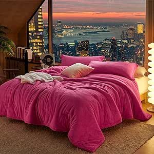 #comainducer #bedding #bedspread #Comforter #shop #amazon #warm #cozy Neon Bedding, Oversized King Comforter, European School, Oversized Comforter, Decor Mood Board, Linen Comforter, Pink Comforter, Plush Bedding, Room Inspired