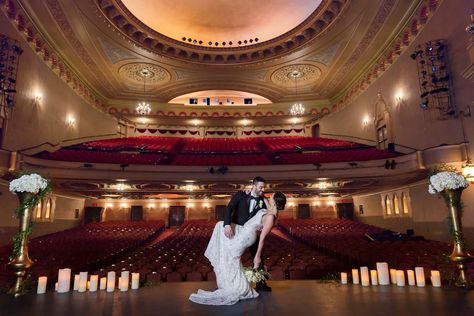 Glam Shoot, Old Hollywood Theme, Classic Couples, Hollywood Glam Wedding, Historic Theater, Old Hollywood Wedding, Theatre Wedding, Michigan Wedding Venues, Hollywood Theme