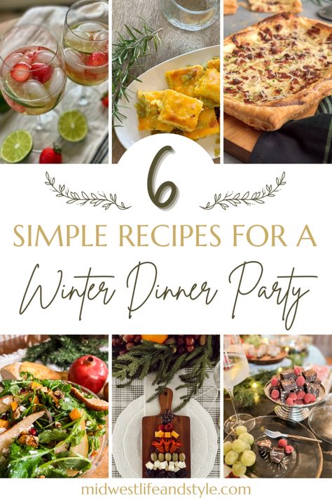 Unique Holiday Recipes, Dinner Party Menu Ideas, Holiday Party Menu, Lunch Ideas Healthy, Party Menu Ideas, Christmas Party Menu, Winter Dinner Party, Entertaining Menu, Easy Peasy Recipes