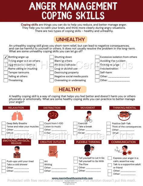 anger management coping skills worksheet Coping Skills Worksheet, Anger Coping Skills, Anger In Children, Anger Worksheets, Anger Management For Kids, Anger Management Strategies, Coping Skills Worksheets, Kids Coping Skills, Anger Management Activities