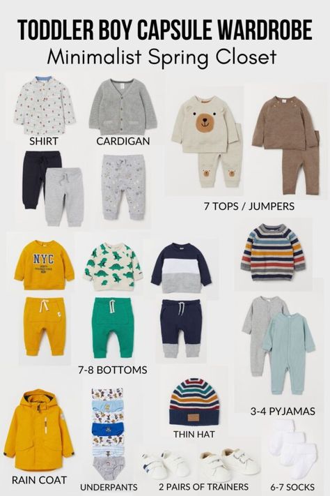 Baby Boy Capsule Wardrobe, Toddler Boy Capsule Wardrobe, Toddler Capsule Wardrobe, Baby Capsule Wardrobe, Huge Clothes, Minimalist Baby Clothes, Spring Toddler, Create A Capsule Wardrobe, Kids Winter Outfits