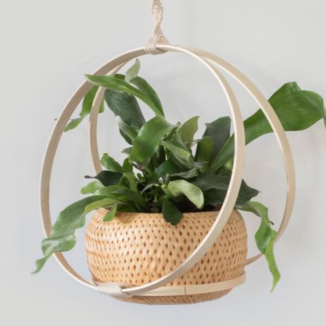 How to make a hanging basket with hoops | Cuckoo4Design Pot Gantung, Modern Macrame Wall Hanging, Diy Hanging Planter, Macrame Plant Hanger Tutorial, Macrame Hanging Planter, Macrame Plant Hanger Patterns, Macrame Planter, Embroidery Hoop Crafts, Hanger Diy