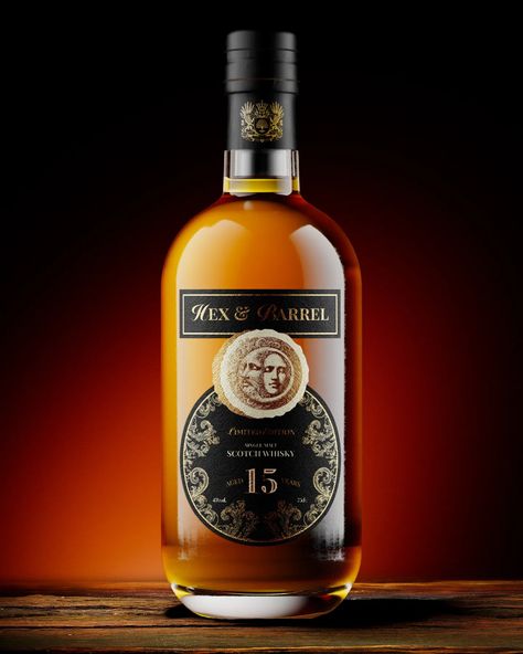 Hex & Barrel – Limited Edition Whisky – Packaging Of The World Whisky Packaging, Label Packaging, Drink Packaging, Sauce For Rice, Bottle Design Packaging, United States Virgin Islands, Alcoholic Drink, Conceptual Design, Republic Of The Congo