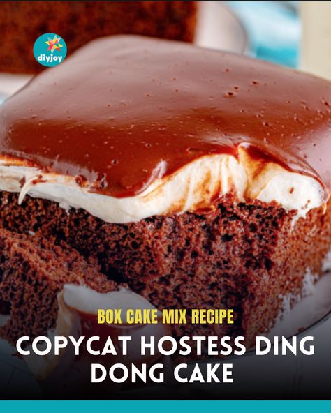 1234 Cake Recipe, 1234 Cake, Ding Dong Cake Recipe, Easy Chocolate Cake Recipe, Drake Cake, Ding Dong Cake, Bakery Style Cake, Boxed Cake Mixes Recipes, Craving Sweets