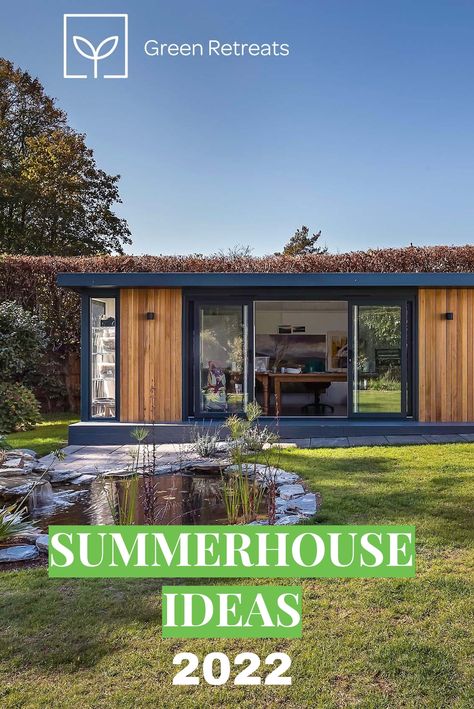 It's time to get summer-ready with the garden summerhouse of your dreams! Summer Houses, Summer House Ideas, Diy Summer House, Garden Summer House Ideas, Summerhouse Interiors Ideas, Summer House Interiors, Hot Tub Room, Insulated Garden Room, British Garden