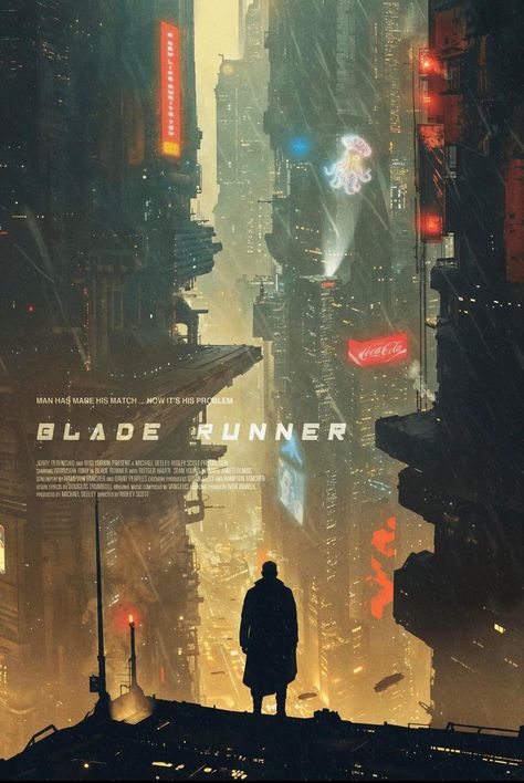 Cyberpunk Book Cover, Sci Fi Poster Design, Sci Fi Movie Posters, Blade Runner 2049 Aesthetic, Blade Runner Aesthetic, Bladerunner Aesthetic, Blade Runner City, Blade Runner 2049 Poster, Blade Runner Wallpaper