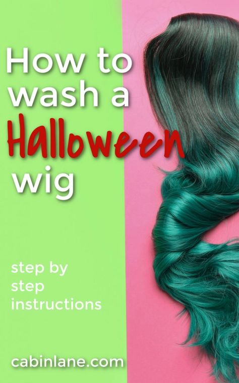 How to Wash a Halloween Wig - Cabin Lane How To Fix Wig Hair, Wig Care Synthetic, How To Wash A Wig At Home, How To Wash A Synthetic Wig, How To Detangle A Synthetic Wig, How To Style A Synthetic Wig, How To Wash Wigs At Home, How To Wash Synthetic Wigs, How To Wash A Wig