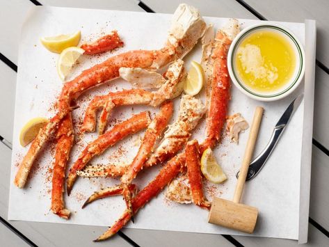 Old Bay King Crab Legs Recipe | Food Network Kitchen | Food Network Crab Legs Recipes, Crab Leg Recipes Boiled, Crab Leg Recipes, Crab Legs Boil, King Crab Recipe, King Crab Legs Recipe, Steamed Crab Legs, Steamed Crab, Cooking Crab