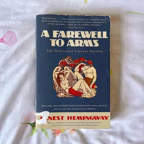 A Farewell to Arms by Ernest Hemingway Collage This was my first Hemingway and I ended up enjoying it a lot more than I expected to, especially after having to reread the first page about 10 times. I think Hemingway misogyny-ed so hard he actually made Catherine an incredibly compelling and complex character if you allow yourself to read her as such. Shout-out classic American lit! - - - #bookstagram #books #booklover #book #bookworm #bookstagrammer #reading #bookish #bookaddict #booknerd #... A Farewell To Arms Book, Hemingway Books, Ernest Hemingway Books, A Farewell To Arms, Banned Books, Book Community, Handwritten Notes, Ernest Hemingway, Book Blogger