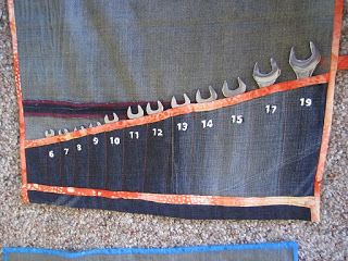 Mommy's Making a Mess: Wrench Rolls! Wrench Roll, Wrench Holder, Handmade Gifts For Men, Tool Roll, Holding Onto You, Look What I Made, Recycle Jeans, Wrap Pattern, Wrench Set