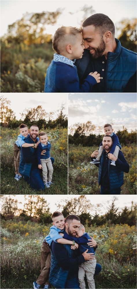 Father With Sons Photography, Father And Two Sons Picture Ideas, Father’s Day Mini Session, Father’s Day Portrait, Daddy And Me Mini Session Ideas, Father And 2 Sons Photography, Father And Son Portraits, Father Son Picture Ideas, Father Son Fall Pictures